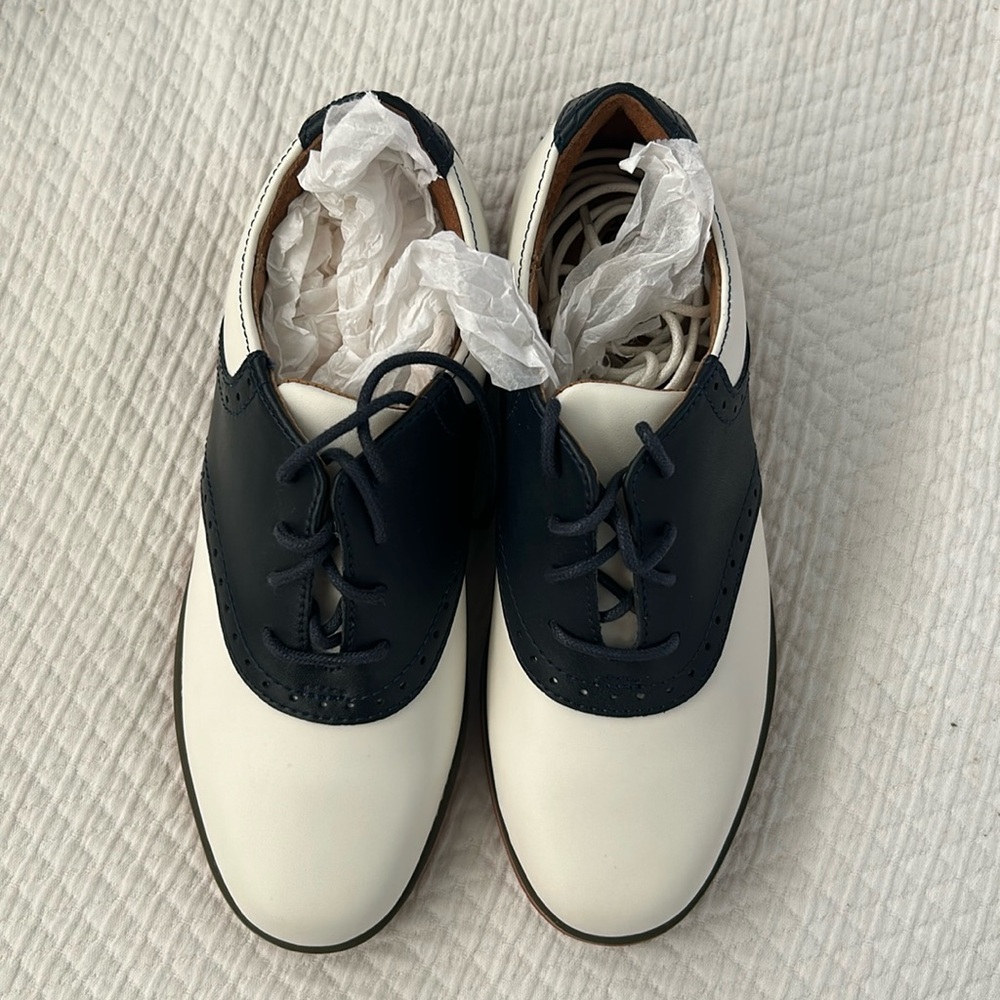 Girls shool shoes. Navy and white school. Brand new.